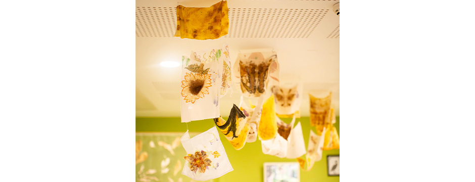 Artwork from Synwyriwm created by five welsh seaking artists